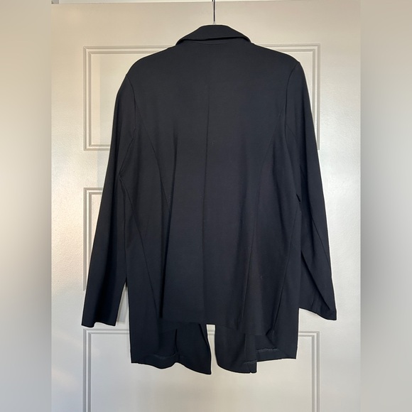 Long Ponte Blazer by Eloquii Size 18 Black - Picture 3 of 5